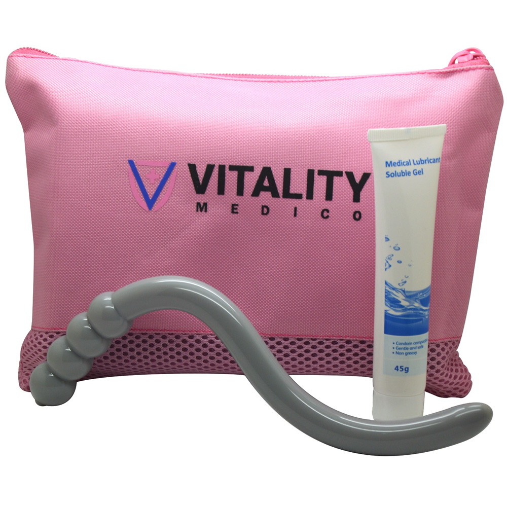 TheraWand LA-Wand pelvic therapy device for vaginismus and prostate pain relief - FDA-cleared medical-grade silicone wand with carrying pouch