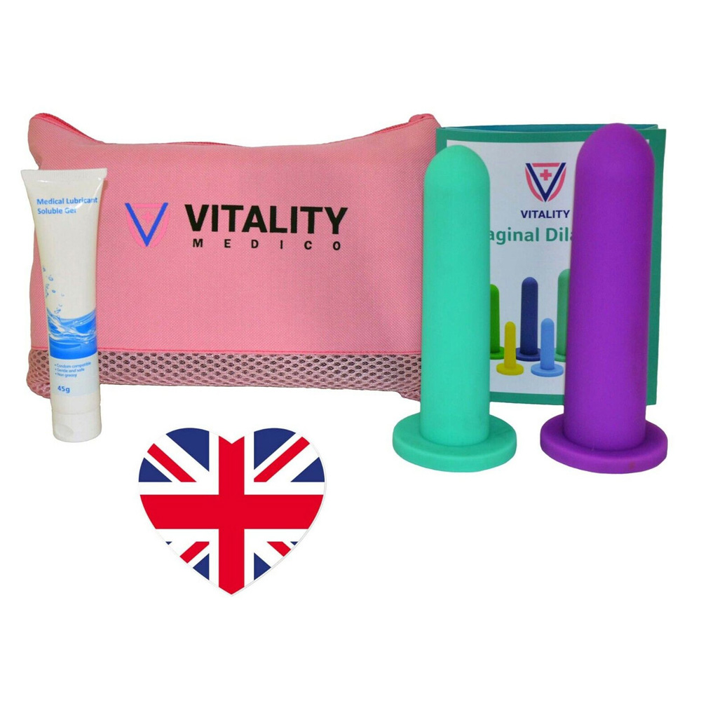 Vaginal dilator set for women - BPA-free medical silicone dilators (sizes 7 & 8) for vaginismus treatment
